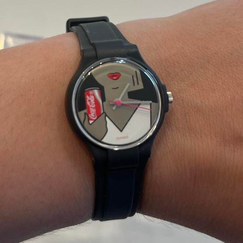 Vintage Coca Cola Swatch Style Watch with original ice cube case